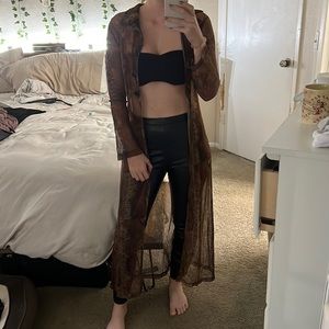 Sheer snake skin top